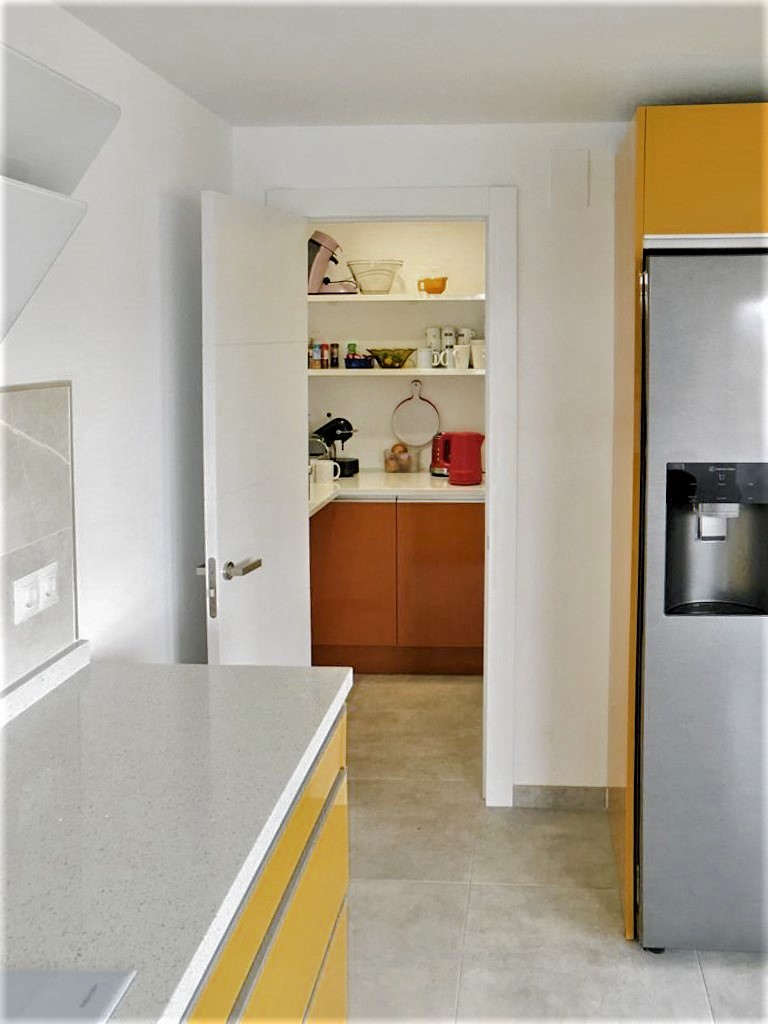 Renovated pantry and electrical work in the kitchen